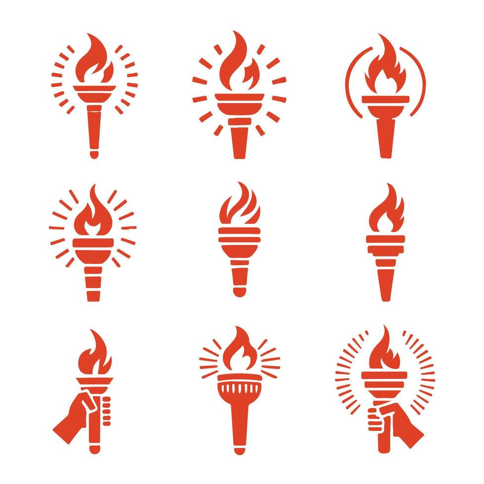Radiant Blaze Torch Collection Logo vector