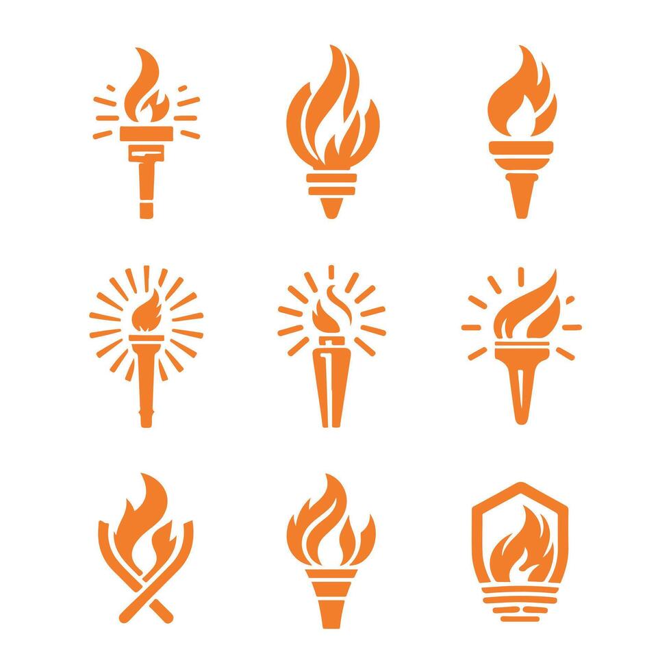 Blaze Light Torch Collection Logo vector