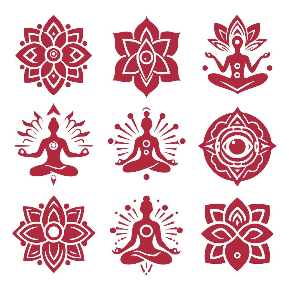 Balanced Breath medetation collection logo vector