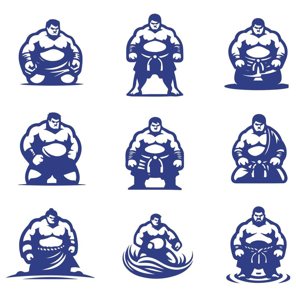 Mighty Rikishi Sumo Wreseler Collection Logo vector