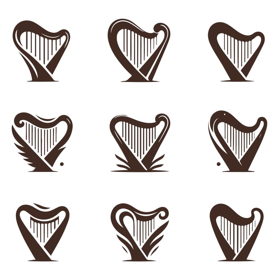 Echo Harp collection logo vector