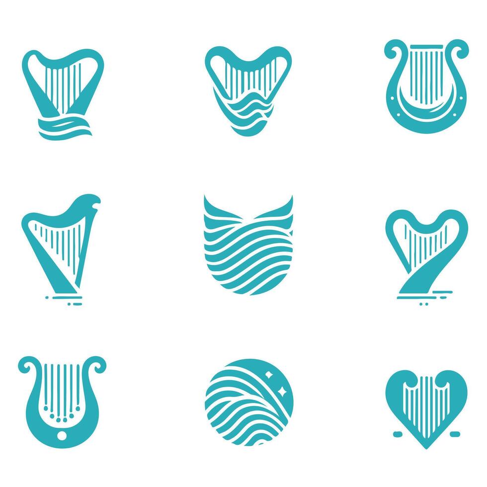 Harp Harmony collection logo vector