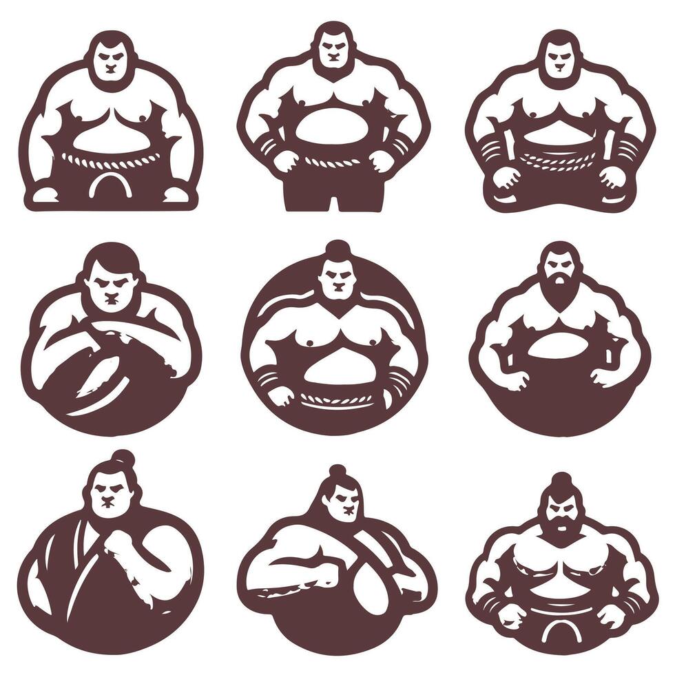 Iron Tusk Sumo Wreseler Collection Logo vector