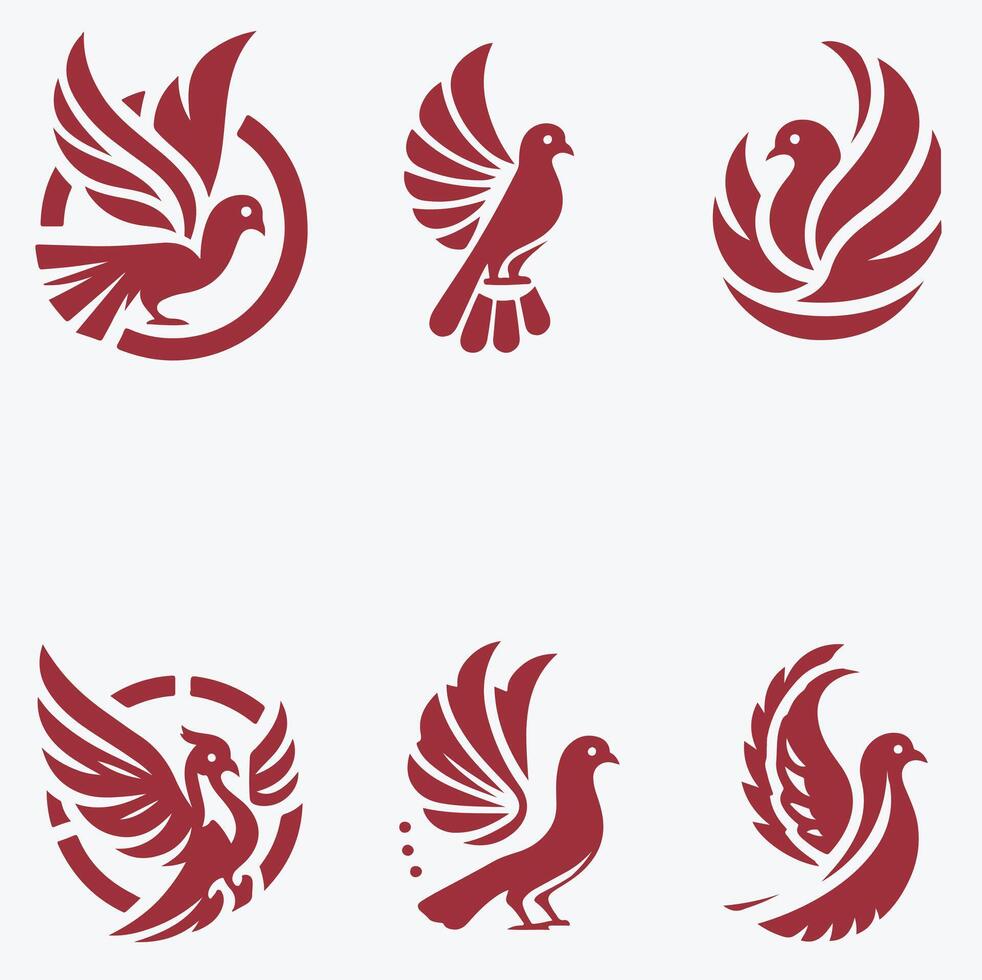 The Feathered Messenger collection logo vector
