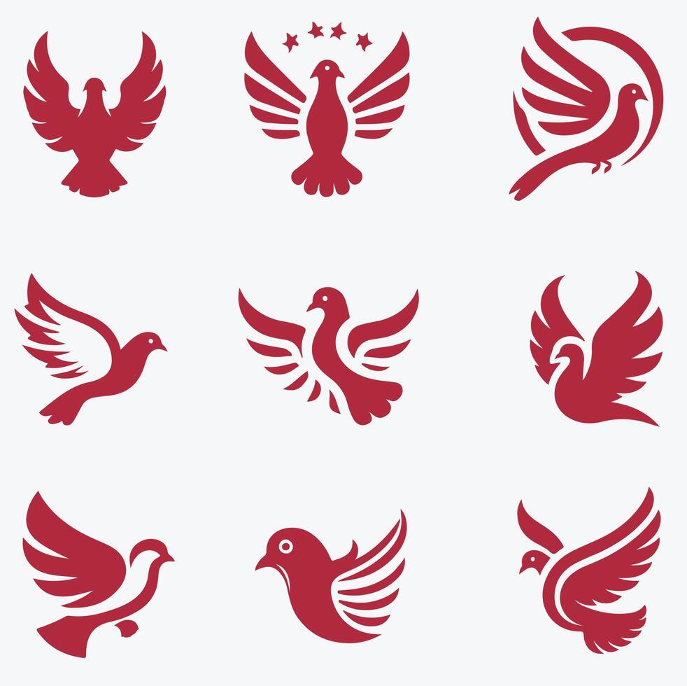 Skyward Pigeon collection logo vector