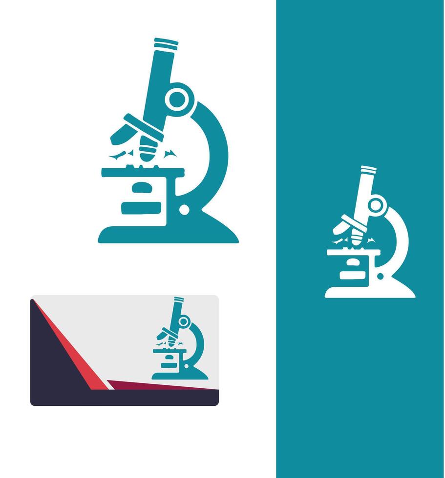 Zoom Sense Microscope Logo Design vector