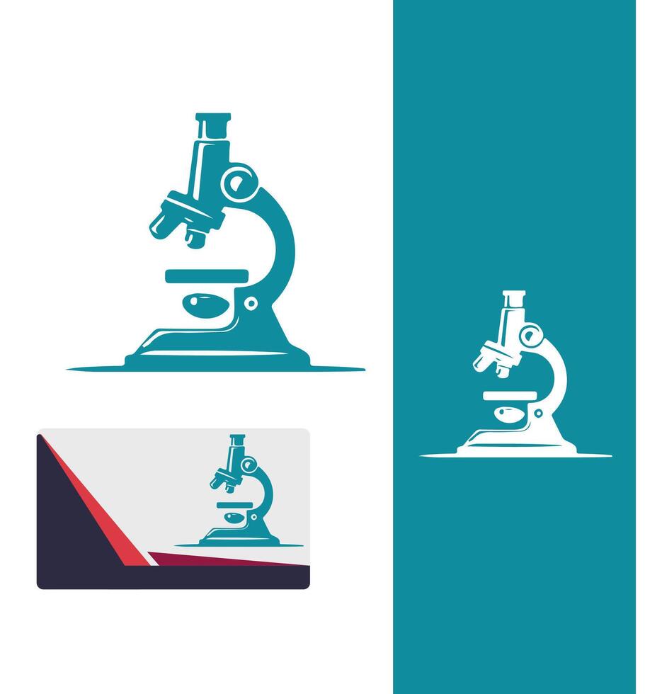 Vista Microscope Logo Design vector