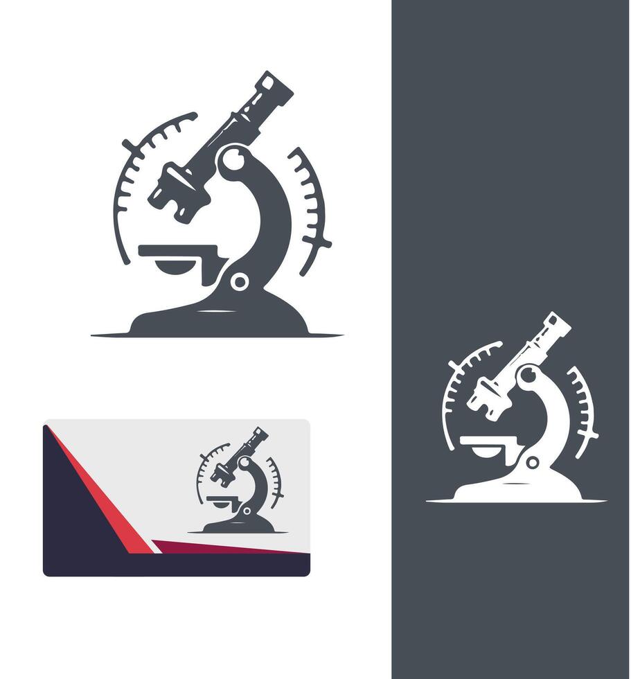 Luxe Microscope Logo Design vector