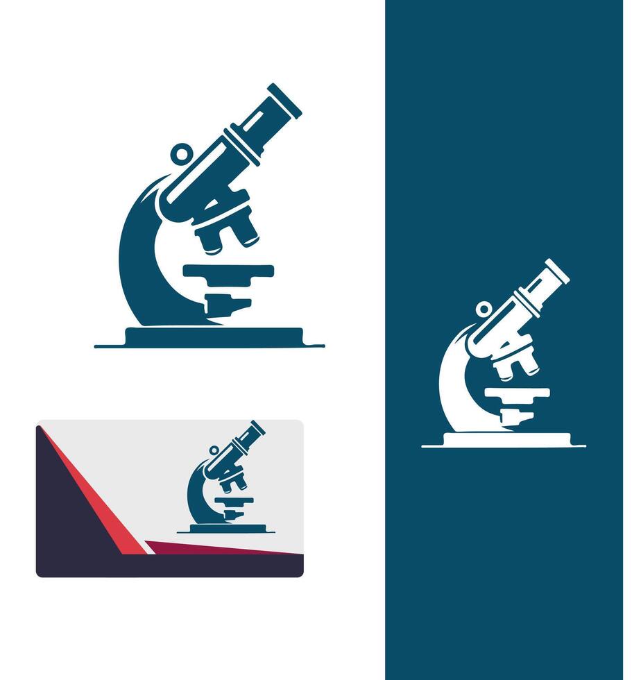Exact View Microscope Logo Design vector