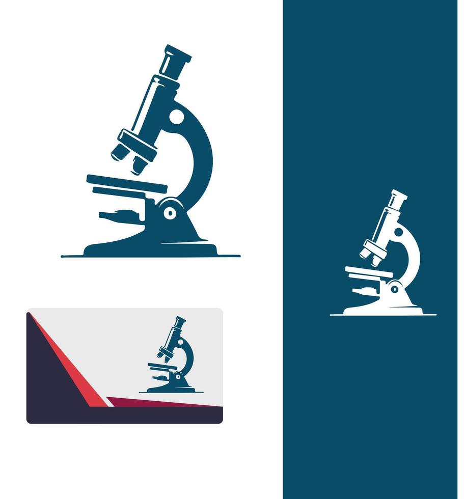 Nano Focus Microscope Logo Design vector