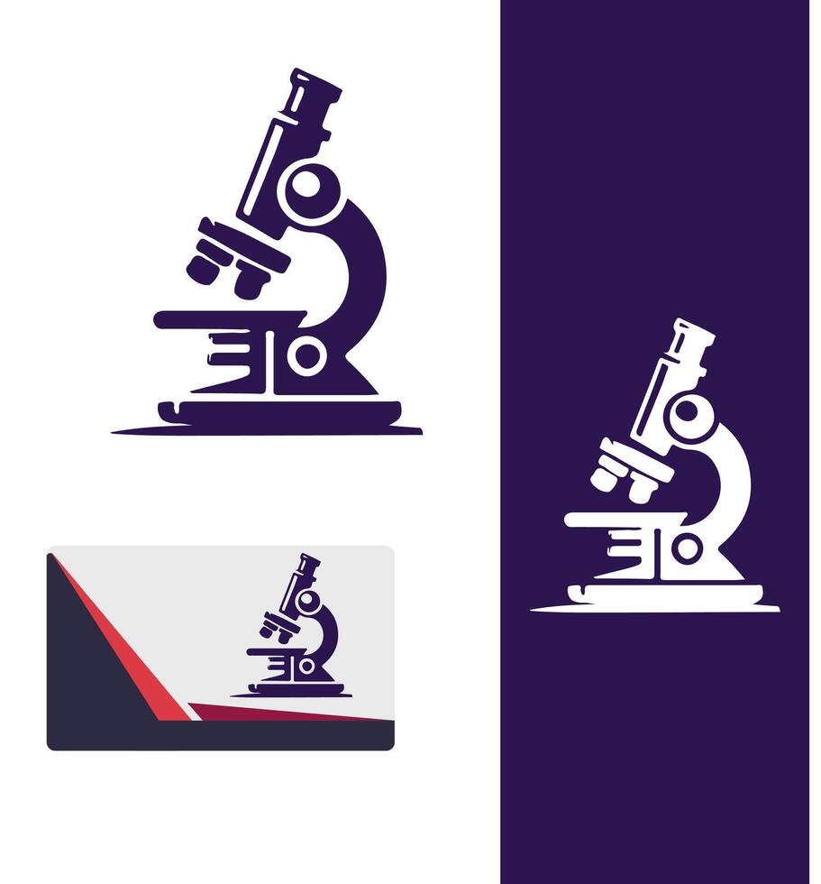 Focus Lens Microscope Logo Design vector