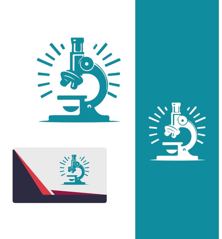 Gaze Microscope Logo Design vector