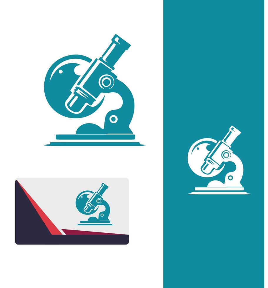 Nano Microscope Logo Design vector