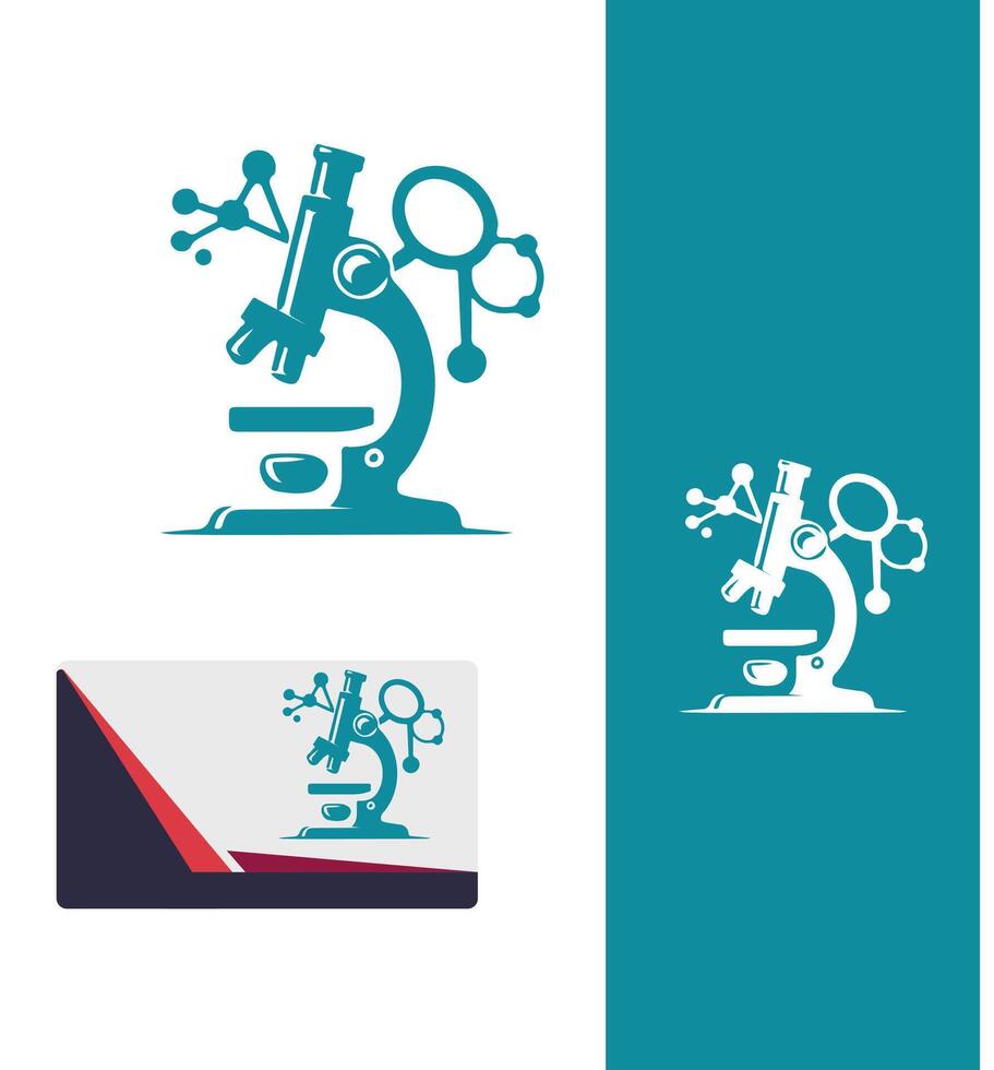 Visionary Microscope Logo Design vector