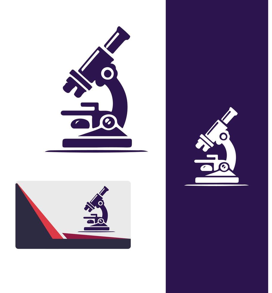 Deep Focus Microscope Design vector