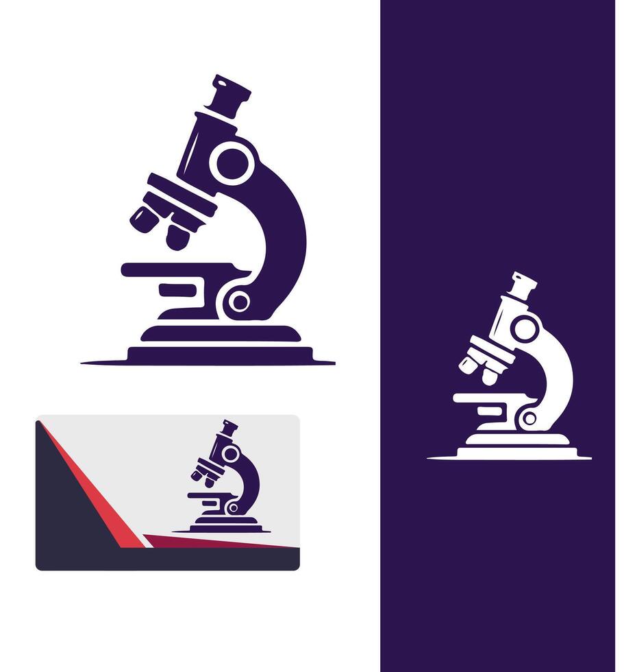 Depth View Microscope Design vector