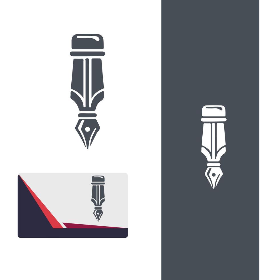 Brilliant Pen pen logo design vector