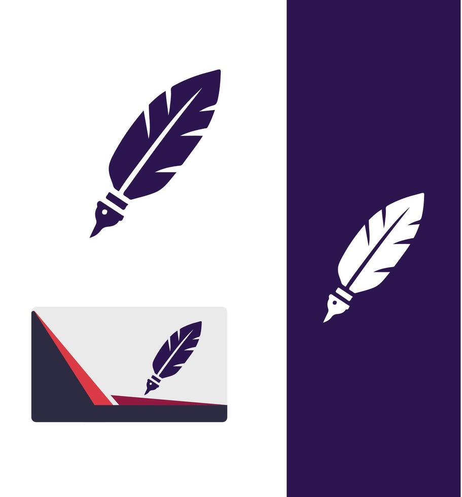 Write Glide pen logo design vector