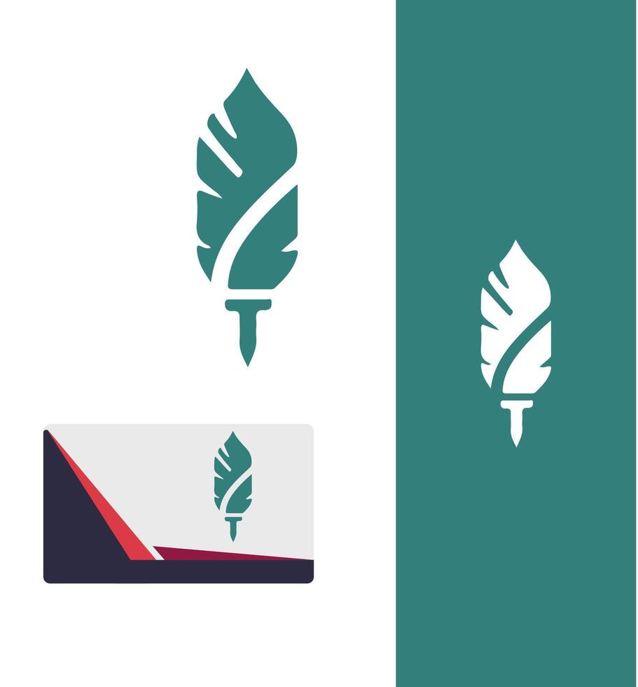 Pen Pro pen logo design vector