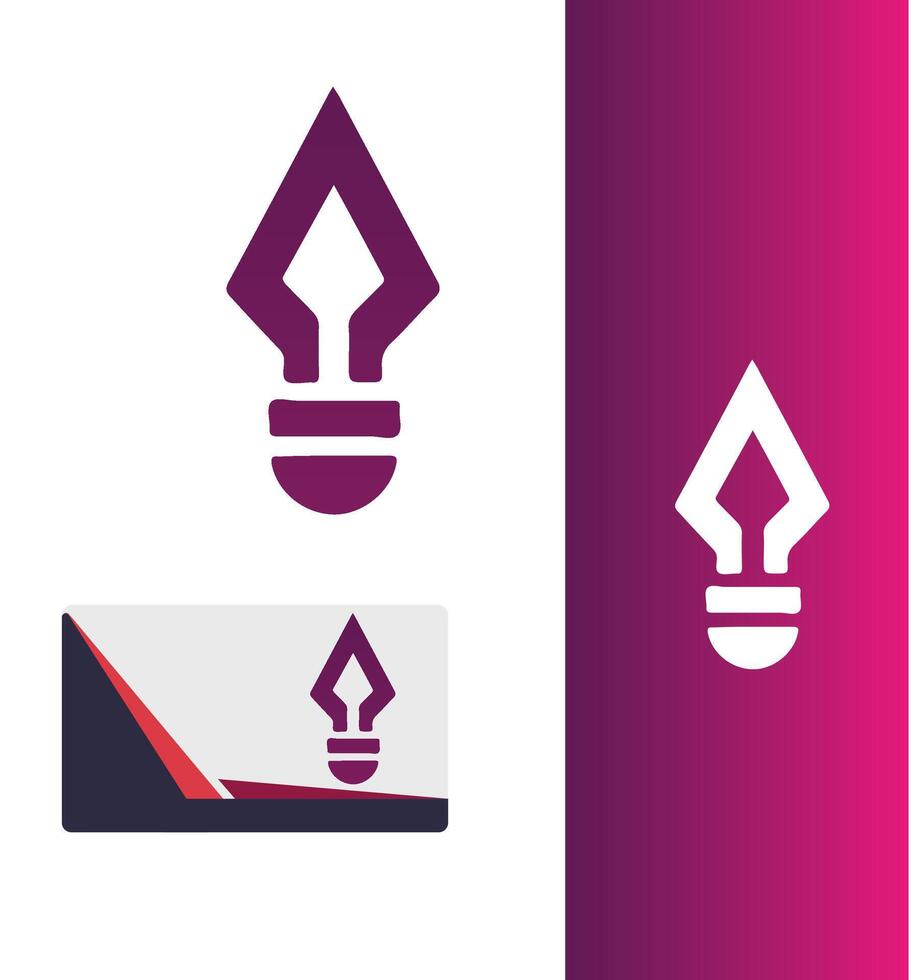 Bold Quill pen logo design vector