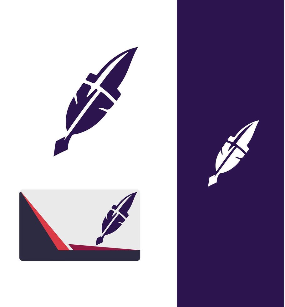 Quill Masters pen logo design vector