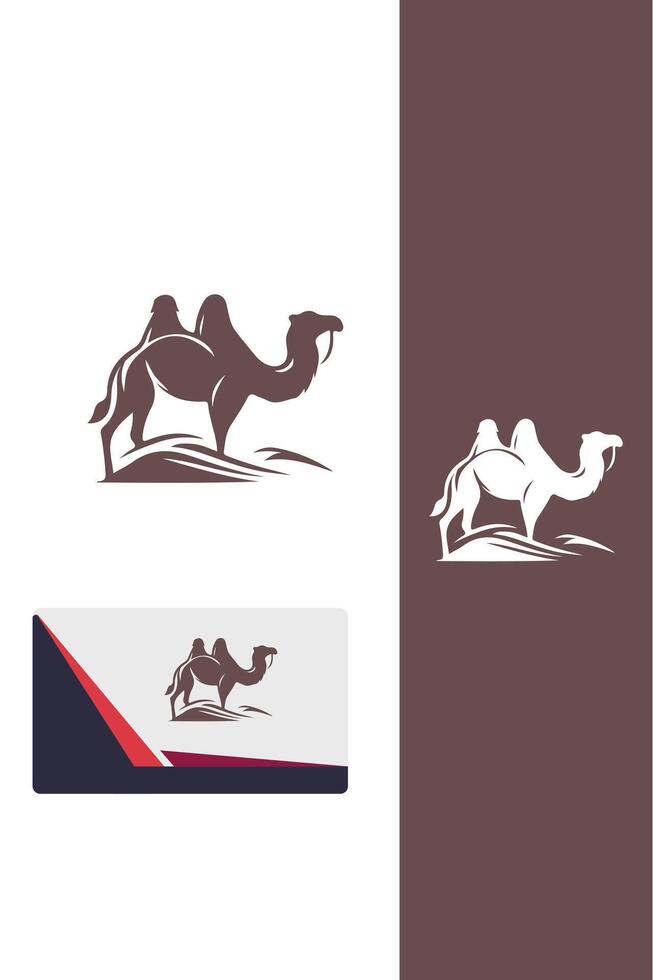 Desert Dunes camel design vector