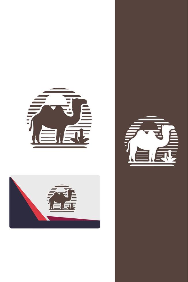 Desert Majesty camel design vector