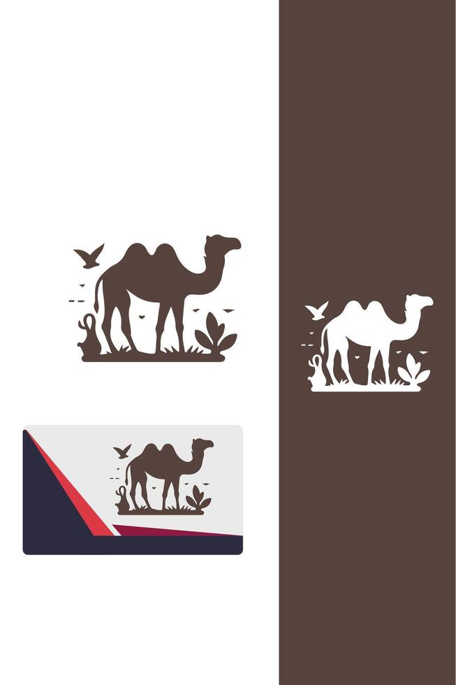 Desert Voyager camel design vector