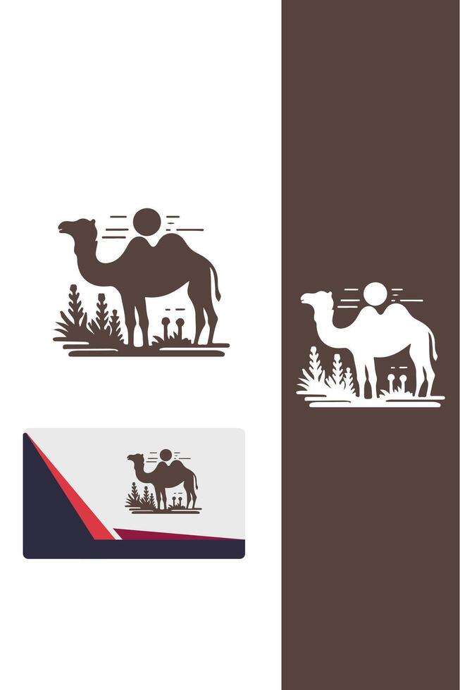 Oasis Nomad camel logo vector