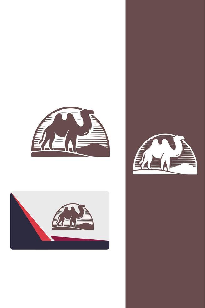 Sand Nomad camel logo vector