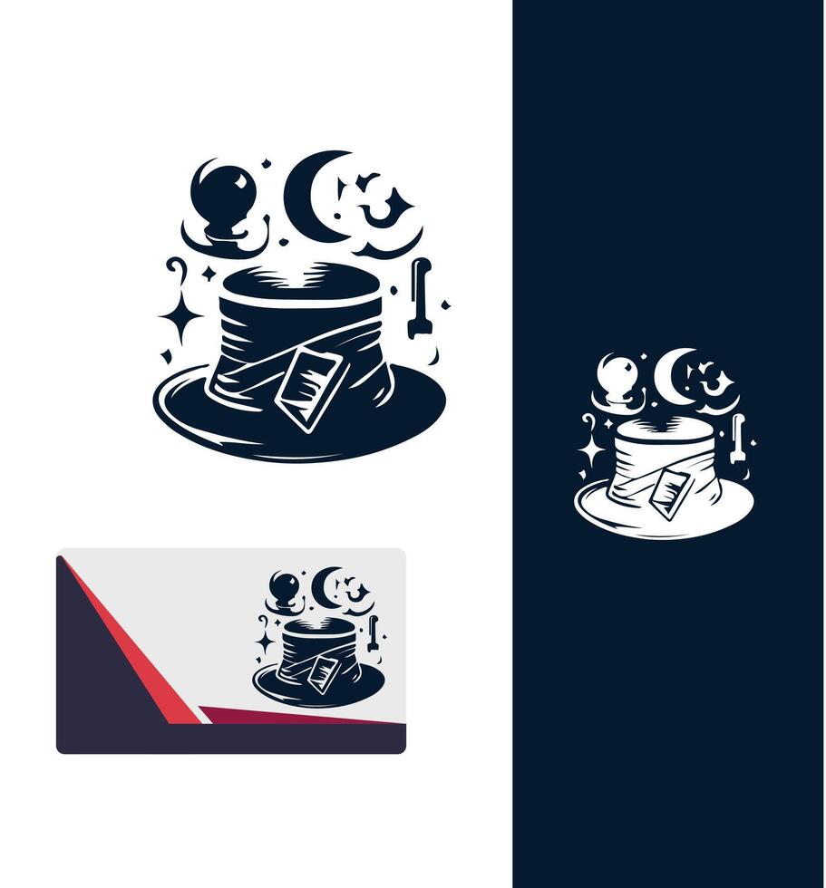 Warding Hat Magic Hat logo vector
