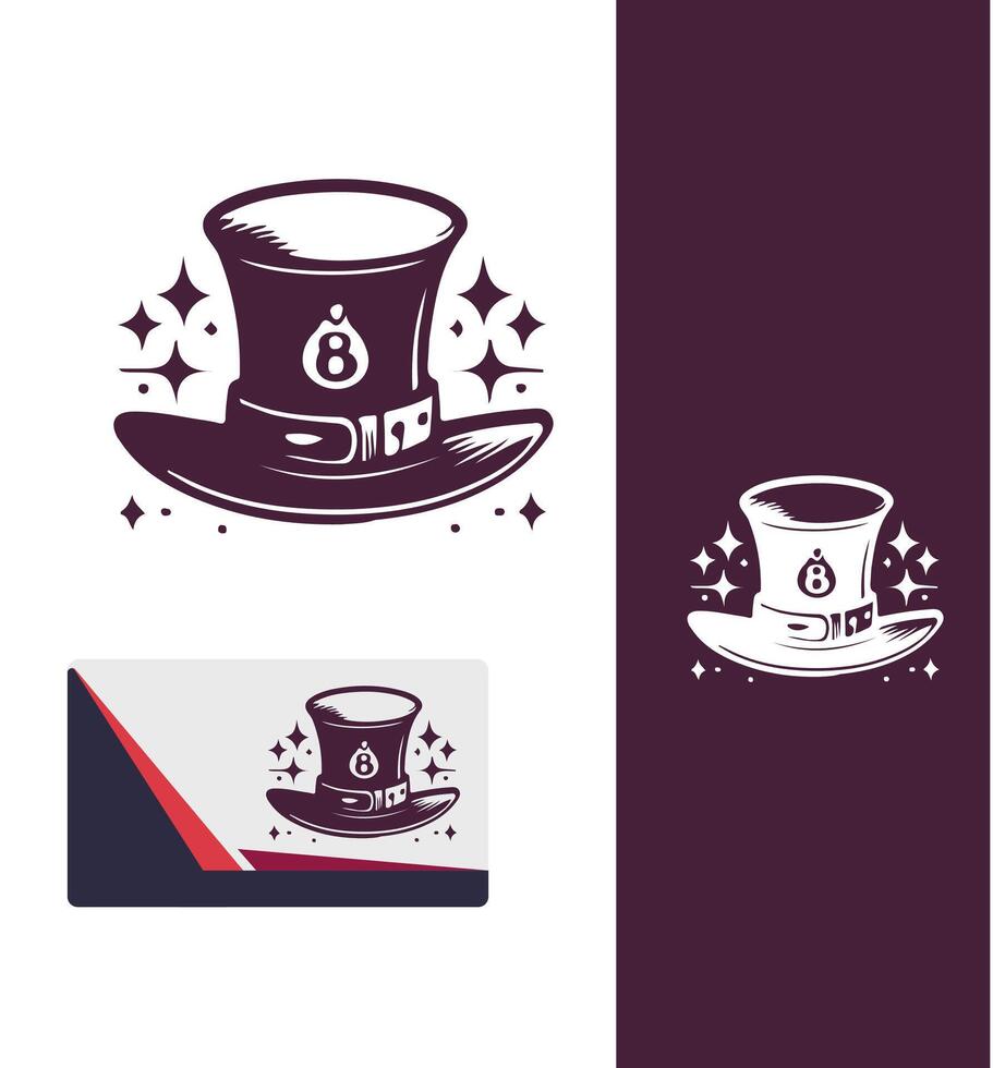Arcana Top Hat Magic Hat logo vector