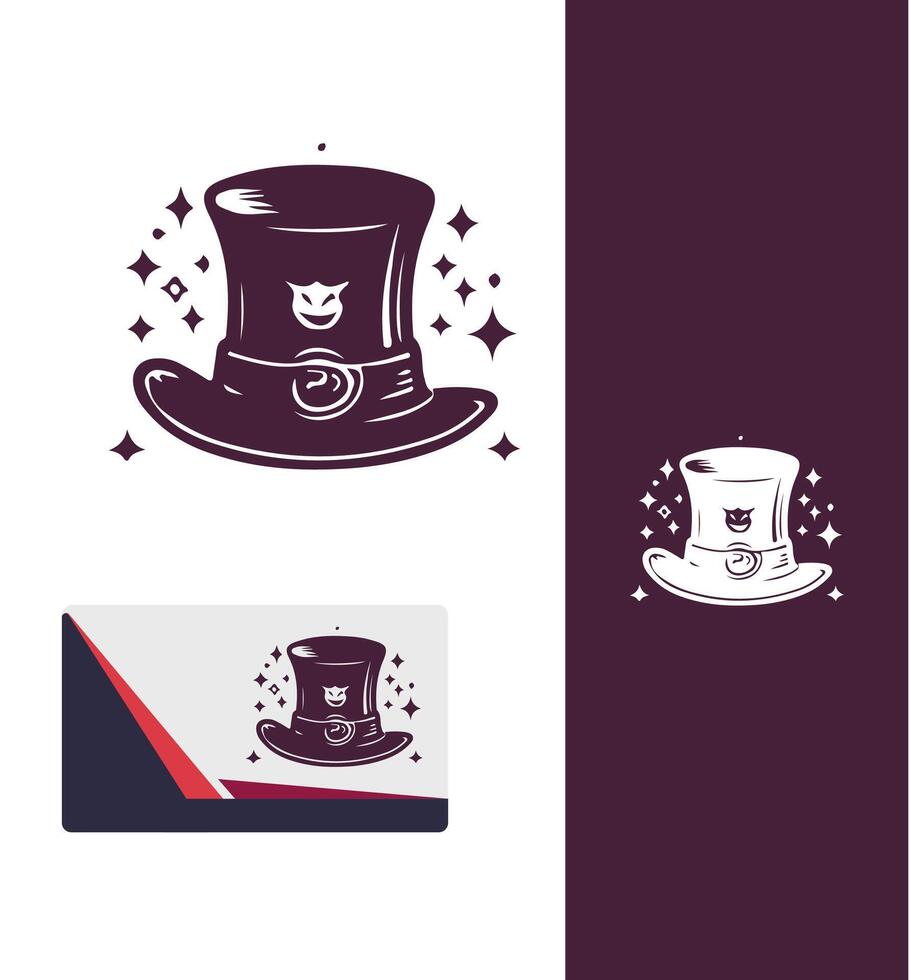 Twilight Tophat Magic Hat logo vector
