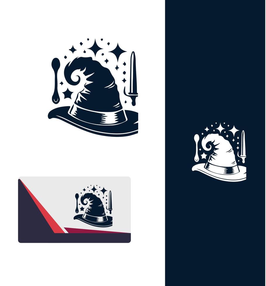 Nightfall Cap Magic Hat logo vector
