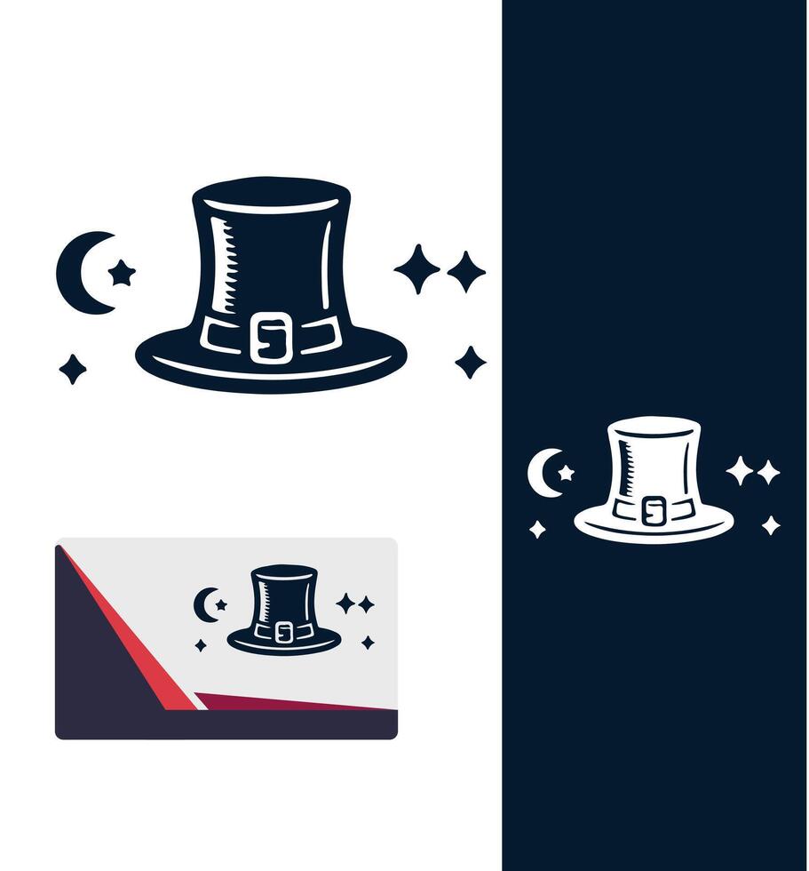 Arcane Crown Magic Hat logo vector