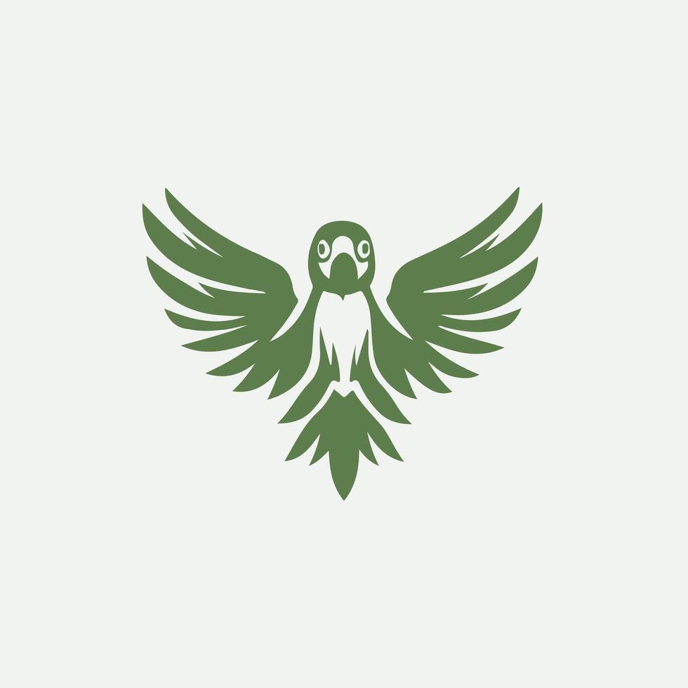 Feathered Charm Parrot Design vector