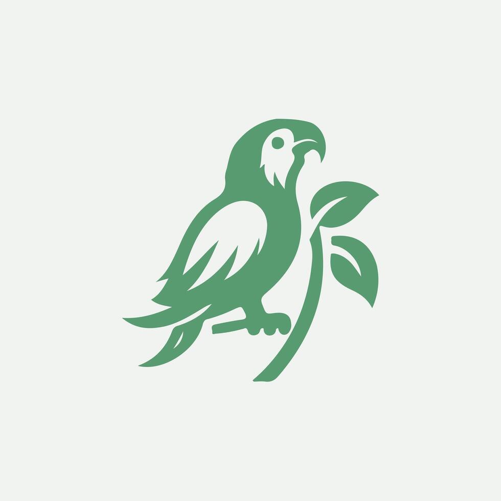 Flying Flair Parrot Logo Design vector