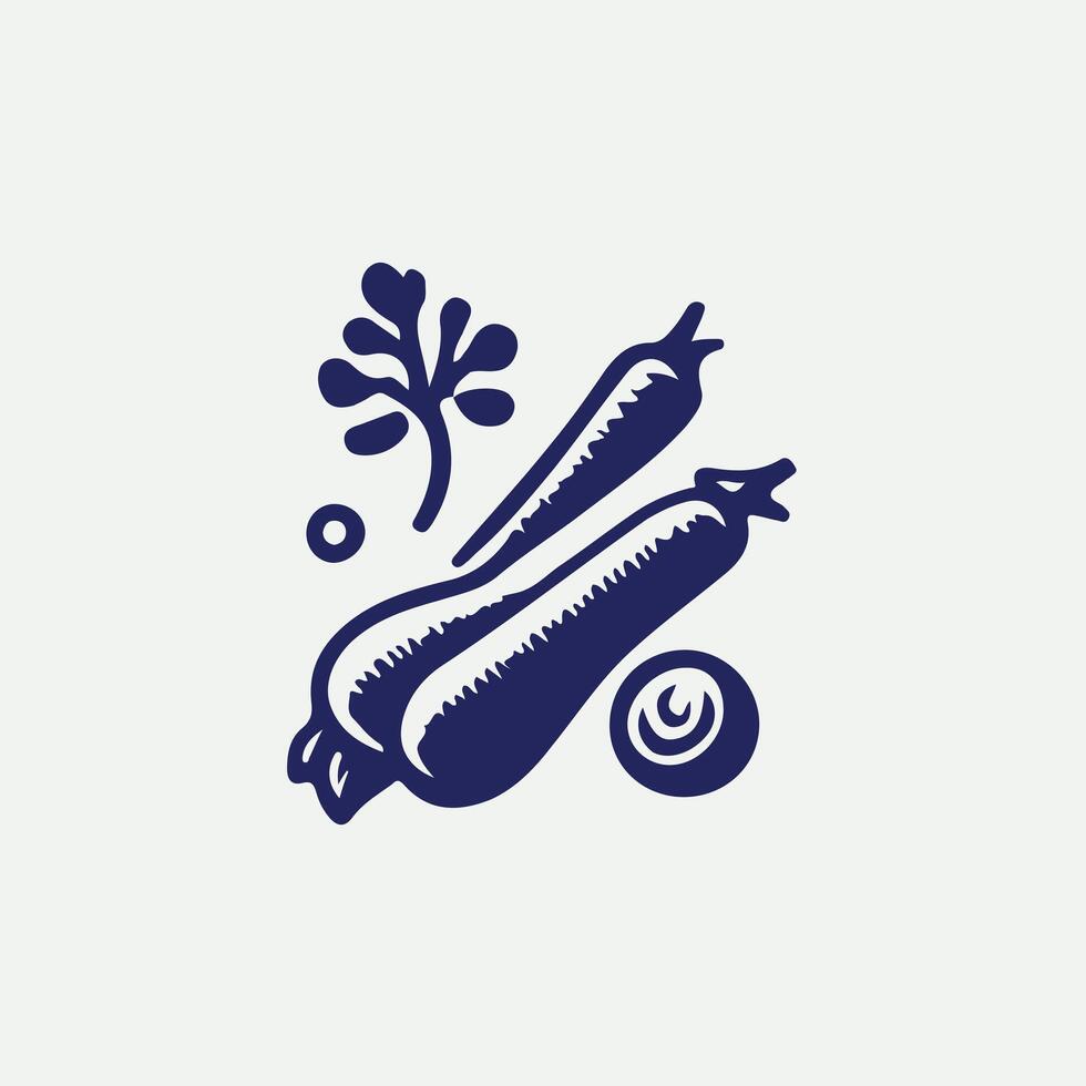 Sea Beans vegetable logo vector