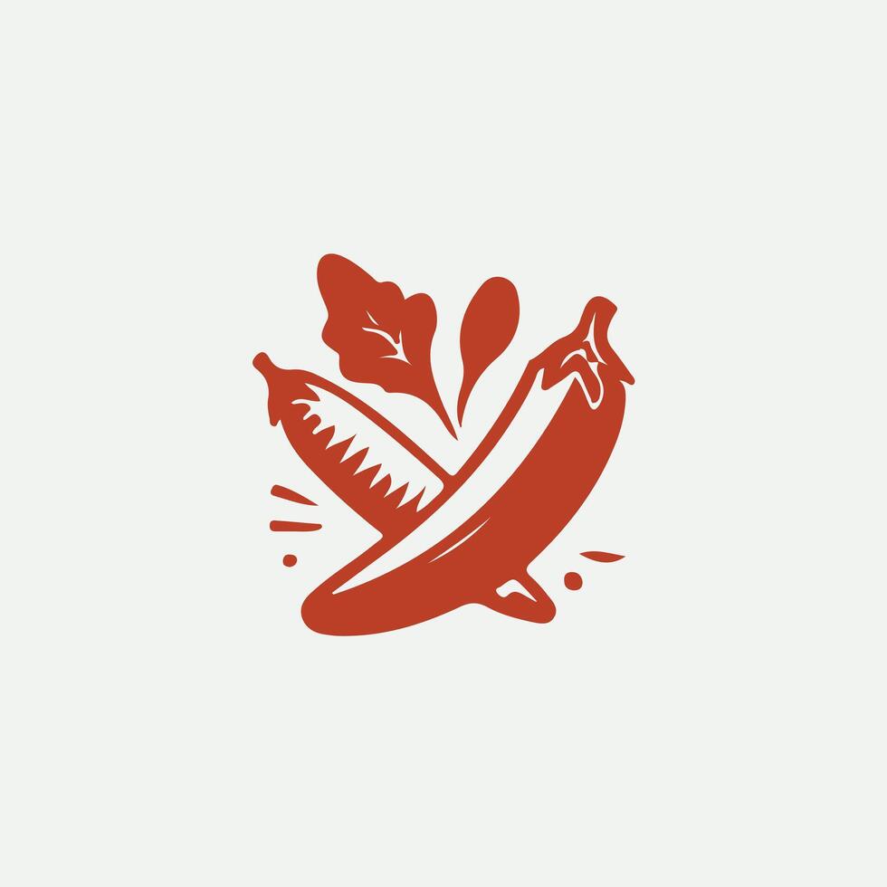 Edible Flowers vegetable logo vector