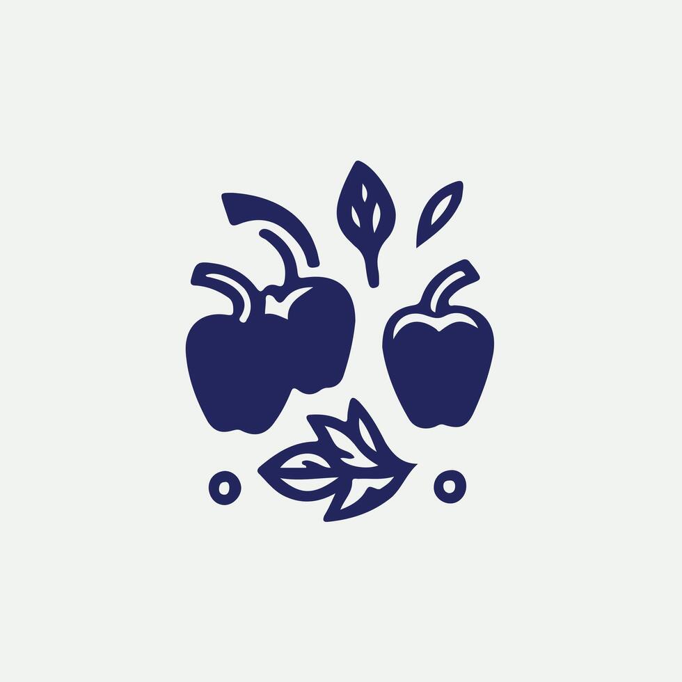 Kohlrabi Greens vegetable logo vector