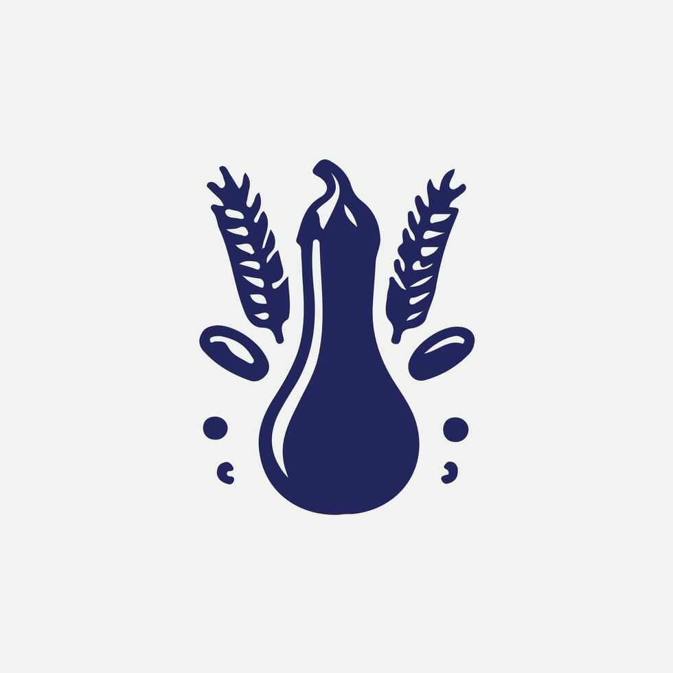 Turnip Greens vegetable logo vector