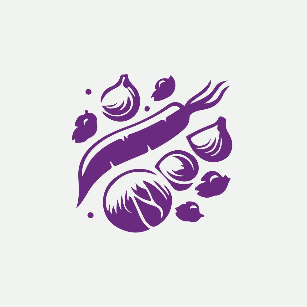 Bean Sprouts vegetable logo vector