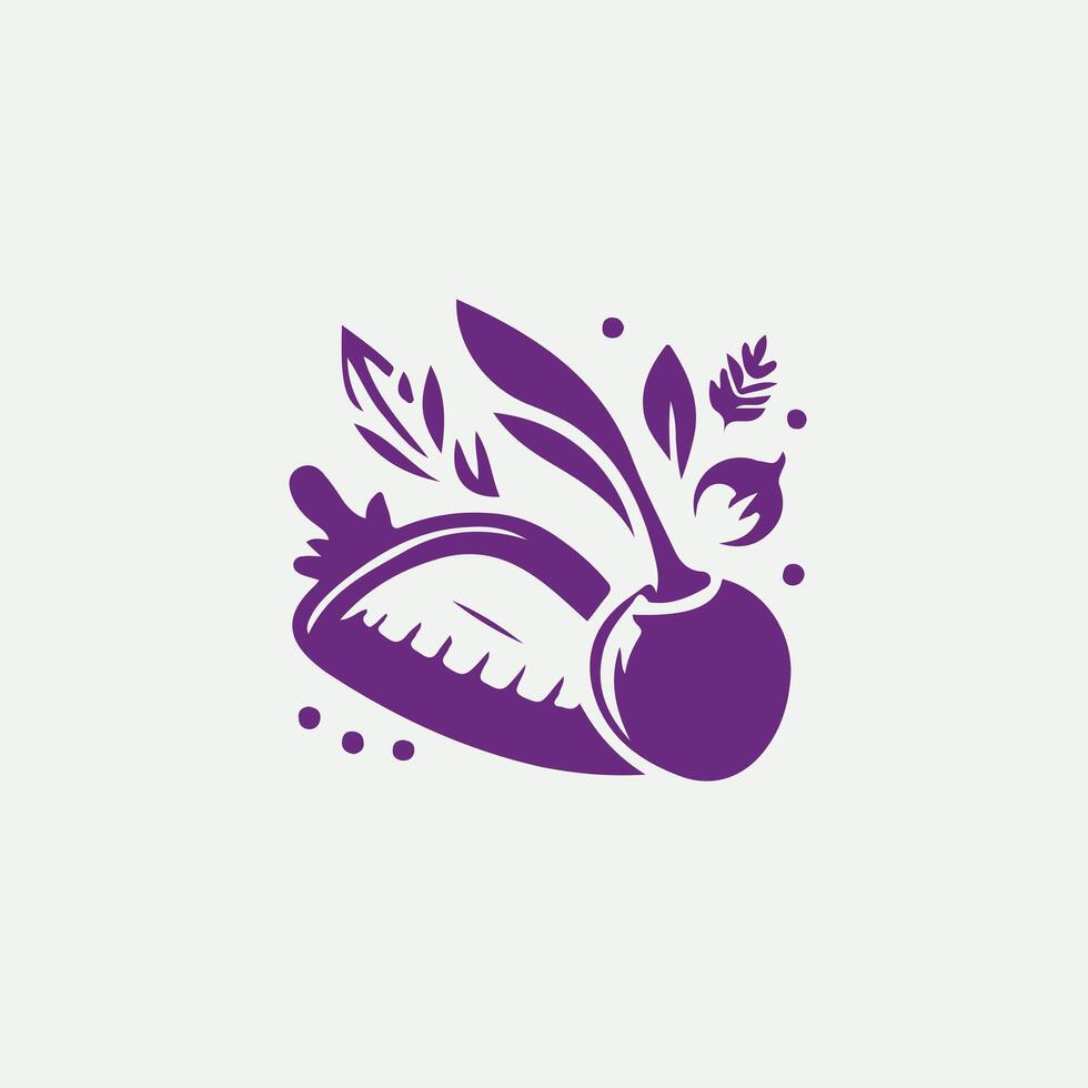 Bamboo Shoots vegetable logo vector