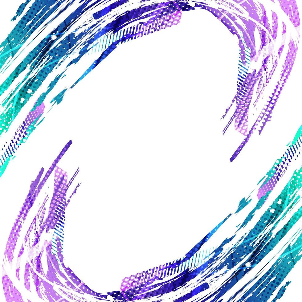 Vibrant Sport Background with Colorful Gradient Brush Strokes and Halftone Effect in Grunge Style. For Cover or Poster Design vector