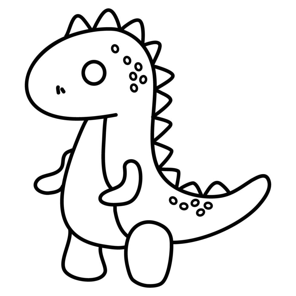 Giganotosaurus Coloring Page for Kids vector