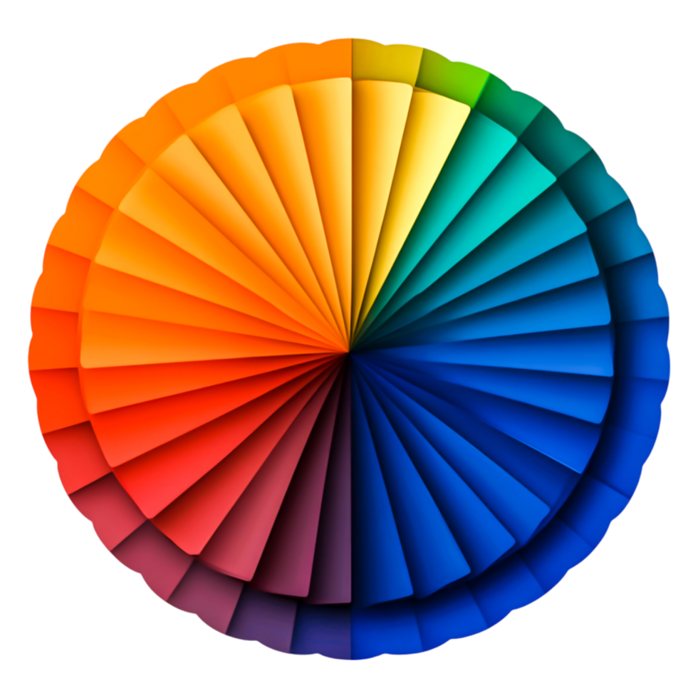 Vibrant Circular Color Spectrum Displaying Transition of Hues png