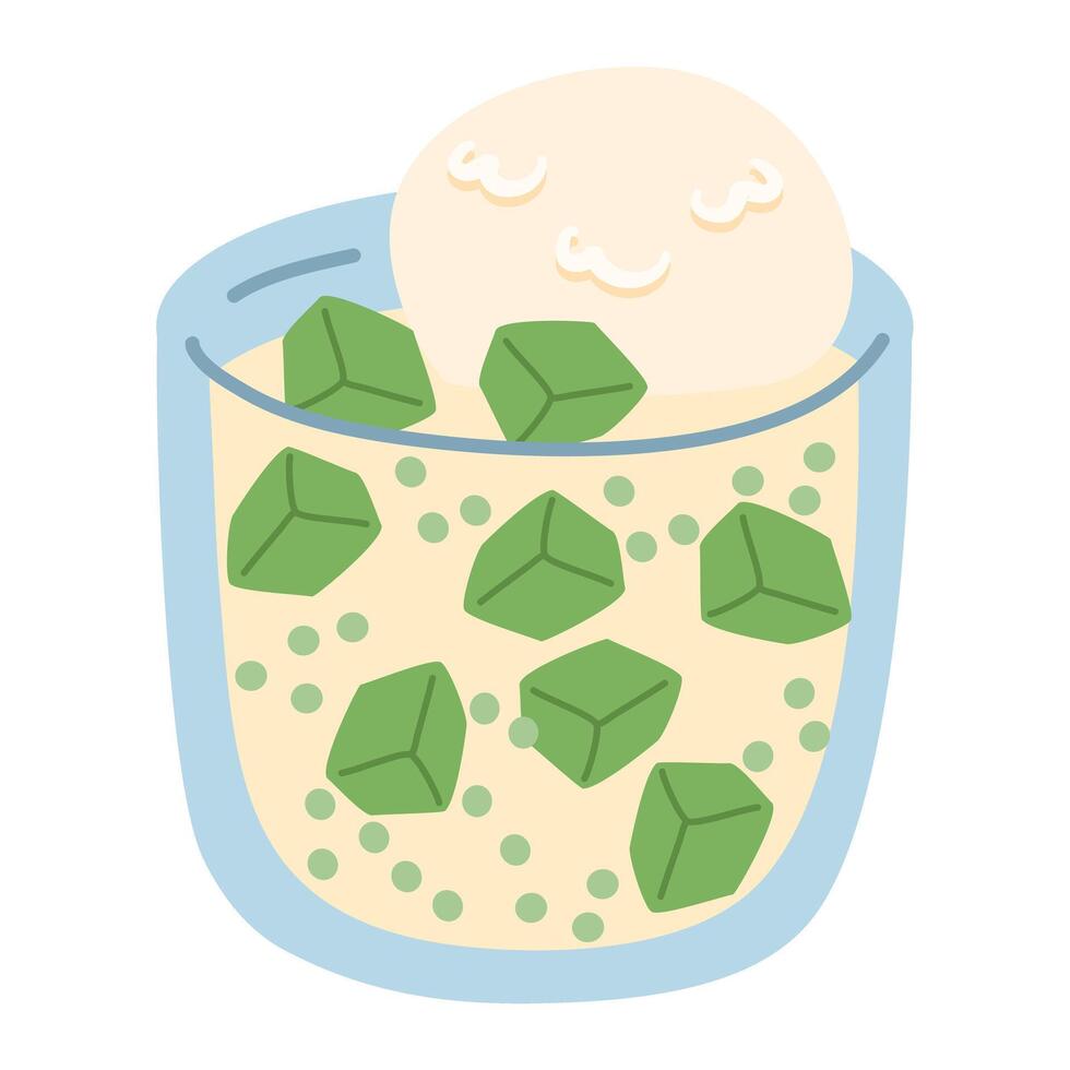 Buko salad buko pandan vector