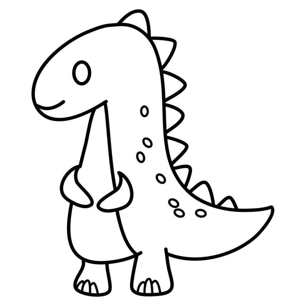 dinosaurus coloring page animal design vector