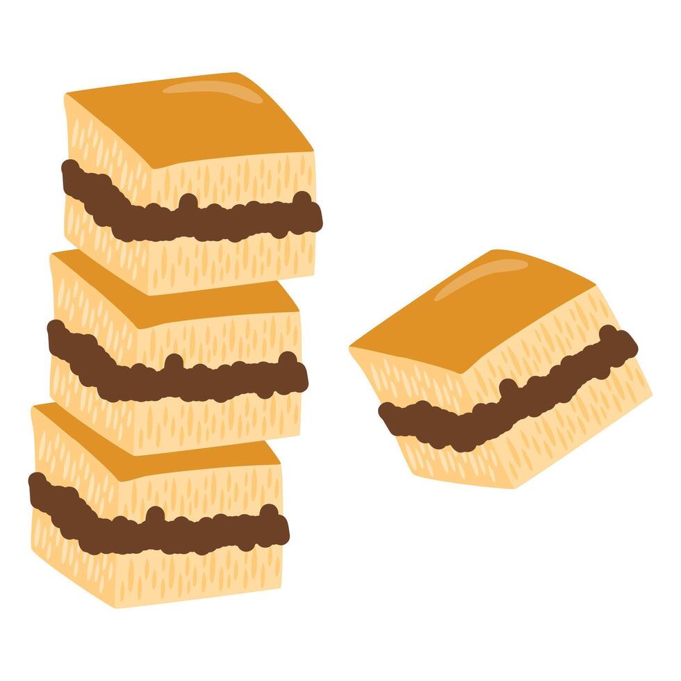 Sweet Pancake Martabak Indonesian Dessert martabak manis vector