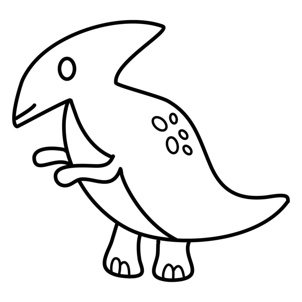 Pterodactyl Coloring Page for Kids dinosaurus vector